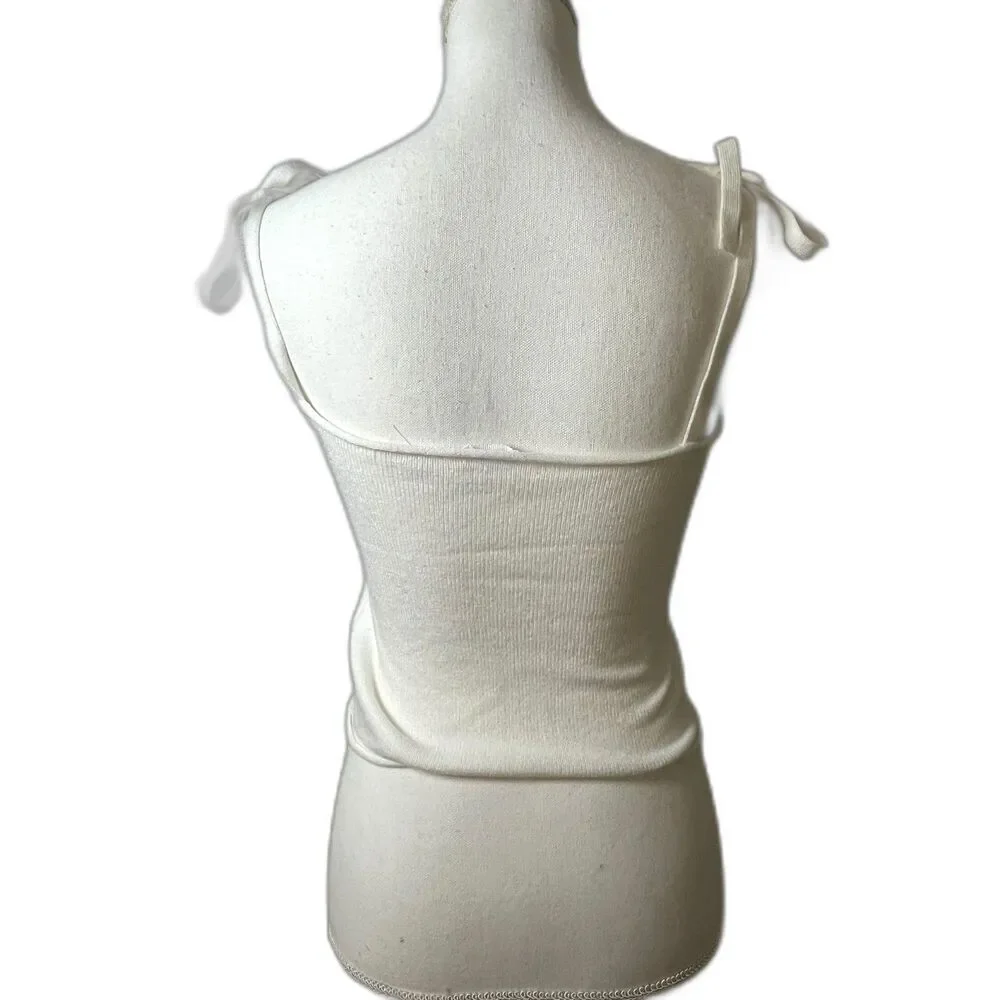 UO Kimchi Blue Gigi Sweater Cami in Ivory Size Large Nwot Coquette Cottagecore - Picture 7 of 10